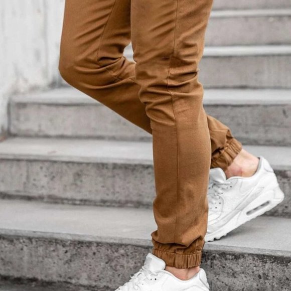 Casual MENS Camel Patched Men's Drawstring Pants - Picture 5 of 6